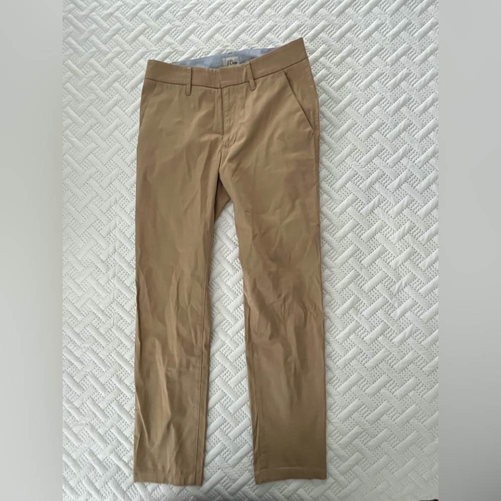 Khaki straight leg pants